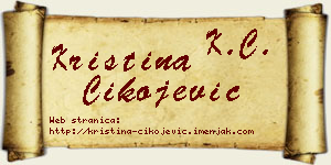 Kristina Čikojević vizit kartica